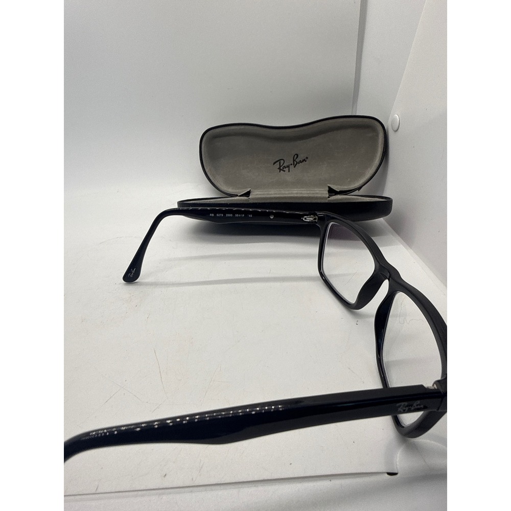 Ray-Ban RB 5279 2000 Black Square Eyeglasses Frames 55-18-145 with Case - Picture 5 of 5